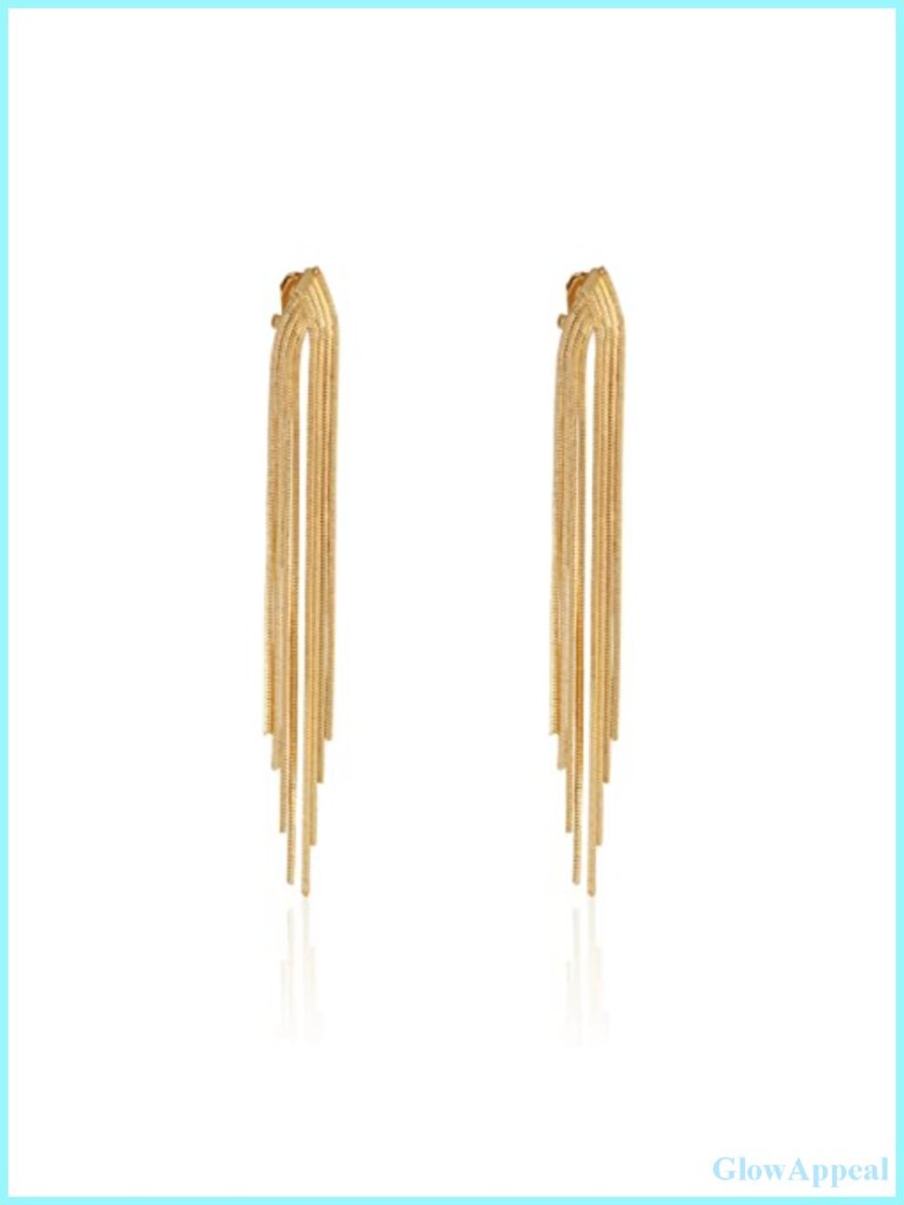 Gold Clip On Dangle Earrings for Women Non Pierced Metal Hypoallergenic